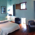Photo de la chambre bleu en relation avec la thématique couleur bleu avec lit double