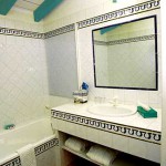 Cuarto de baño de la habitación rosa