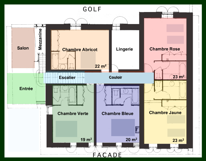 plan des chambres